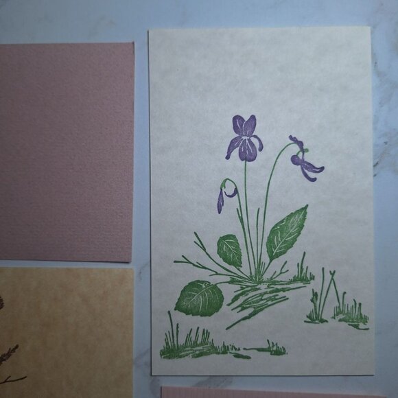 Sarah Gwen Frostic Postcard Block Prints Mini Vintage Nature Michigan Morel Fern - Picture 11 of 12